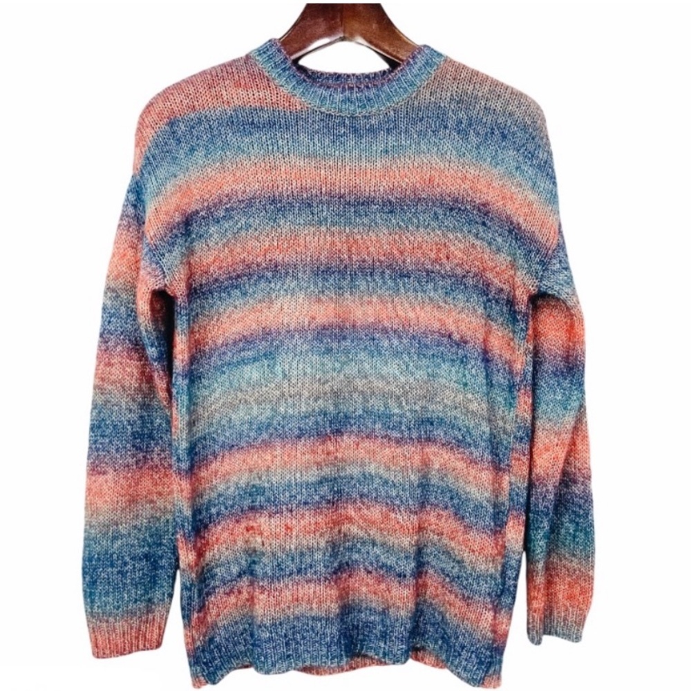 BB Dakota • ‘give me space’ multicolored stripe knit loose knit sweater medium